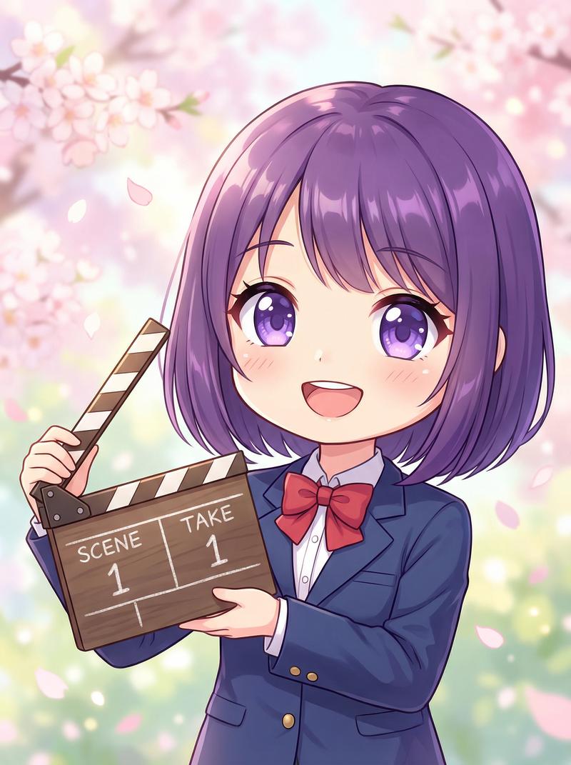 呦呦视频美少女写真-紫发少女动漫角色